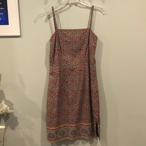 Ralph Lauren | Lined Blue and Red Paisley Dress